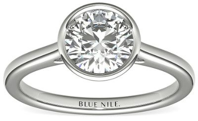 0.5ct Round Solitaire Engagement Ring in 14k White Gold