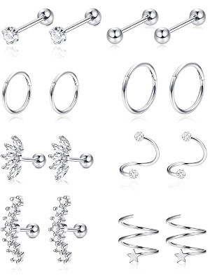 Jstyle Cartilage Earring Set