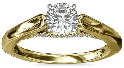 ZAC ZAC POSEN Curved Cathedral Solitaire Engagement Ring