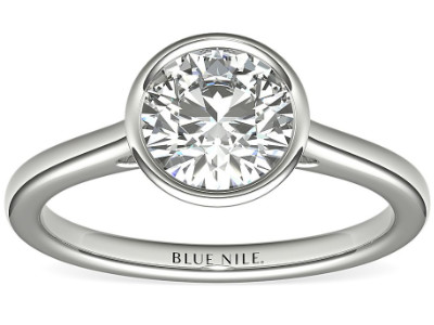 0.5ct Round Solitaire Engagement Ring in 14k White Gold