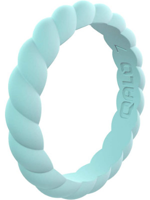 QALO Women's Thin Stackable Silicone Ring Collection