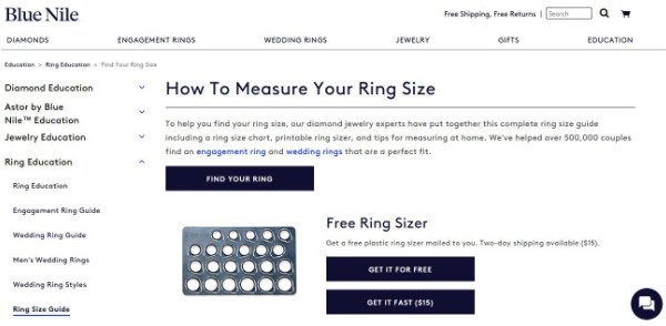 How to measure your ring size blue nile