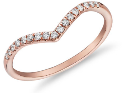 Diamond Chevron Stackable Fashion Ring
