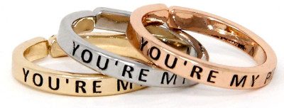 Inspirational Positive Message Opening Rings