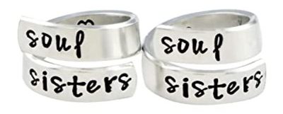Soul Sisters Hand Stamped Spiral Rings