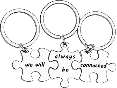 YeeQin 3PCS We Will Always Be Connected Necklace Set