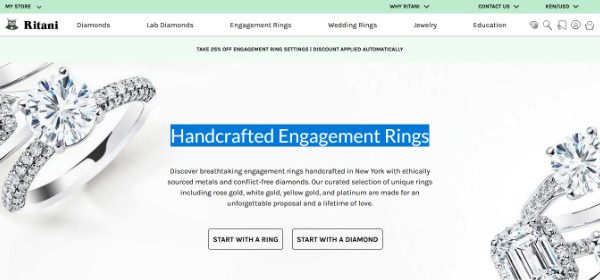 Ritani Handcrafted Engagement Rings