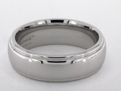 Cobalt chrome? 7mm Comfort-Fit High Polished Design Ring